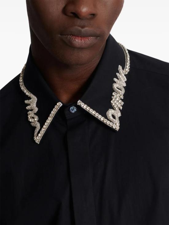  발망 긴팔 셔츠 EH1HS460CF43 black - BALMAIN