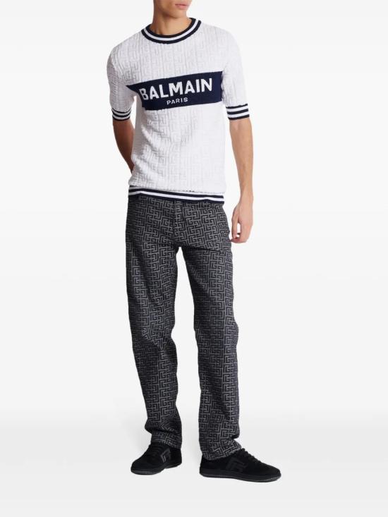  발망 스웨터 DH1AL026KE95 white - BALMAIN