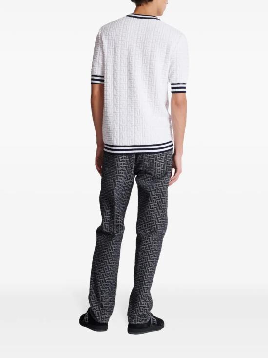  발망 스웨터 DH1AL026KE95 white - BALMAIN