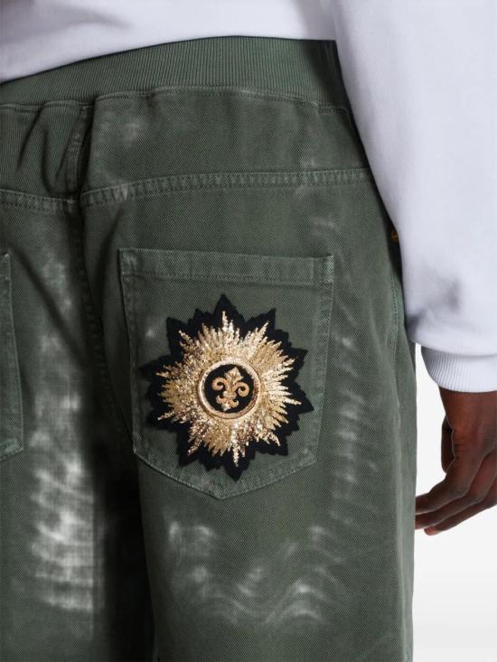  발망 트레이닝/조거 팬츠 EH1MD045DF43 khaki - BALMAIN