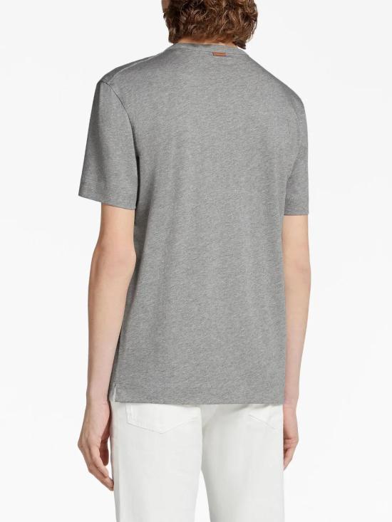  에르메네질도제냐 반팔 티셔츠 E7360A5B760 grey - ERMENEGILDO ZEGNA