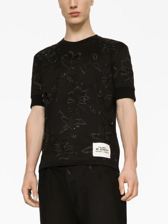  돌체앤가바나 반팔 티셔츠 G8QT1ZHU7H8 black - DOLCE & GABBANA