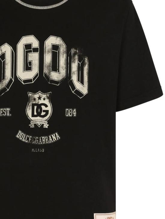  돌체앤가바나 반팔 티셔츠 G8PN9TG7NWY black - DOLCE & GABBANA