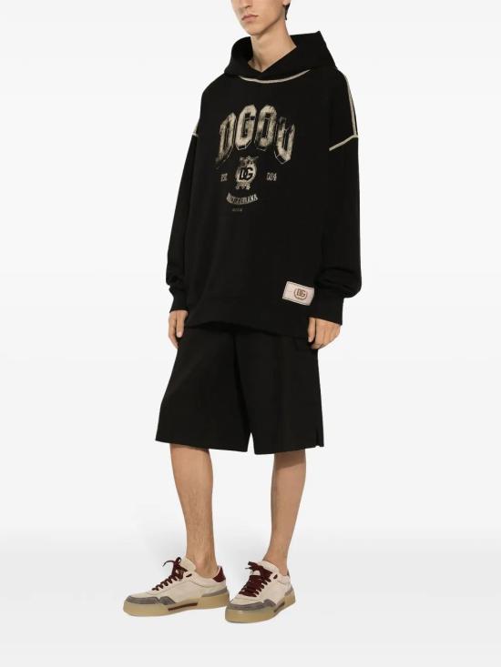  돌체앤가바나 후드 티셔츠 G9AJATG7NQC black - DOLCE & GABBANA