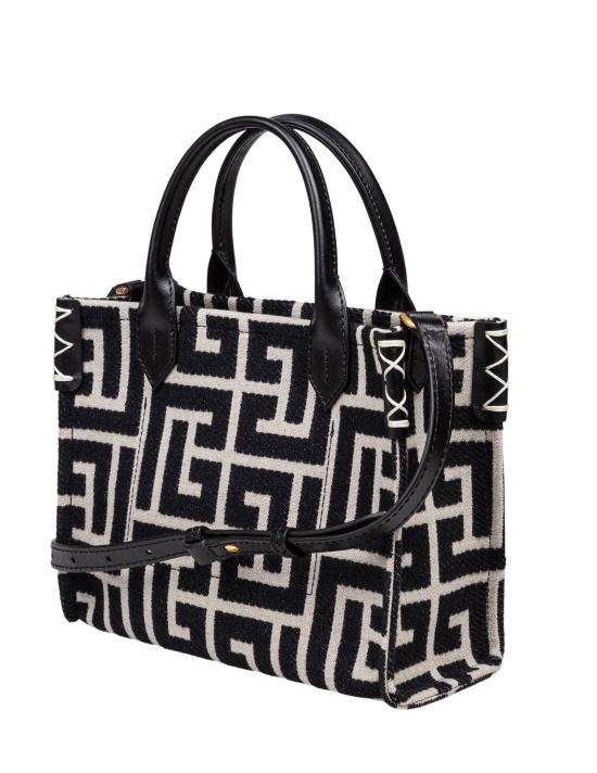 25FW 발망 숄더백 DN1FE818TJDCGFE IVORY BLACK - BALMAIN