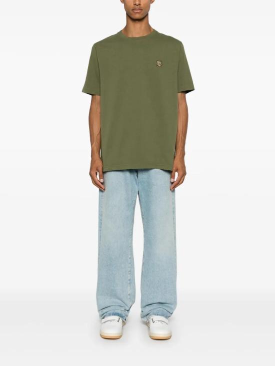  메종키츠네 반팔 티셔츠 MM00127KJ0118 moss - MAISON KITSUNE