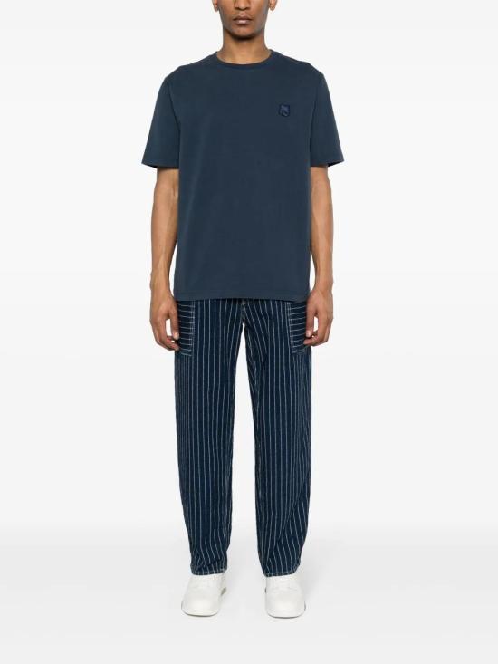  메종키츠네 반팔 티셔츠 MM00127KJ0118 blue - MAISON KITSUNE