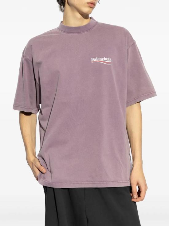  발렌시아가 반팔 티셔츠 764235TNVG5 purple - BALENCIAGA