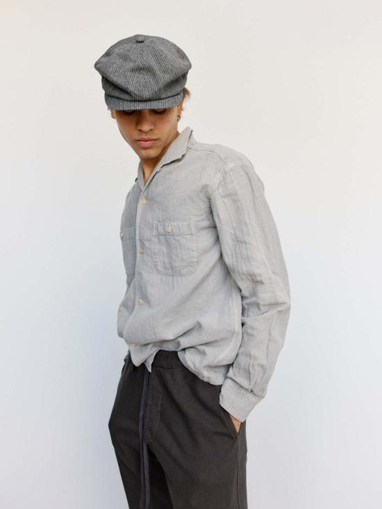  타이가 타카하시 반팔 셔츠 Lot.102 Sir Guy  숯염색 회색 - TAIGA TAKAHASHI