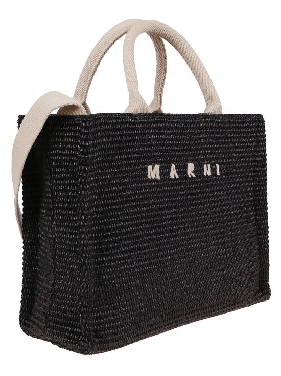 25SS 마르니 토트백 SHMP0077U0P3860Z1Q44 BLACK NATURAL DOM - MARNI