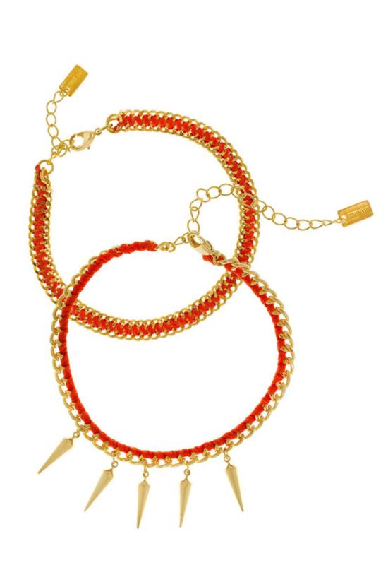  Chan Luu 팔찌 찬 루 우정 팔찌 오렌지