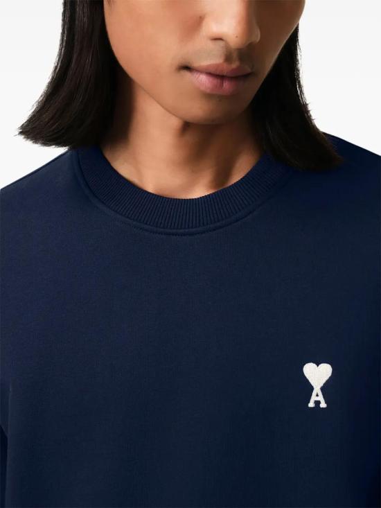  아미 긴팔 티셔츠 E25HSW060730 navy - AMI