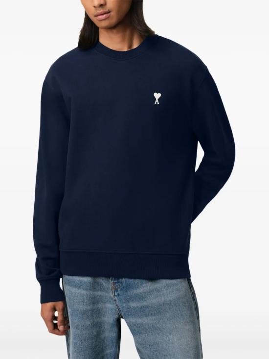  아미 긴팔 티셔츠 E25HSW060730 navy - AMI