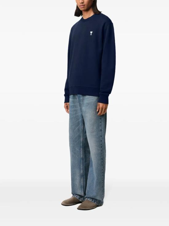  아미 긴팔 티셔츠 E25HSW060730 navy - AMI