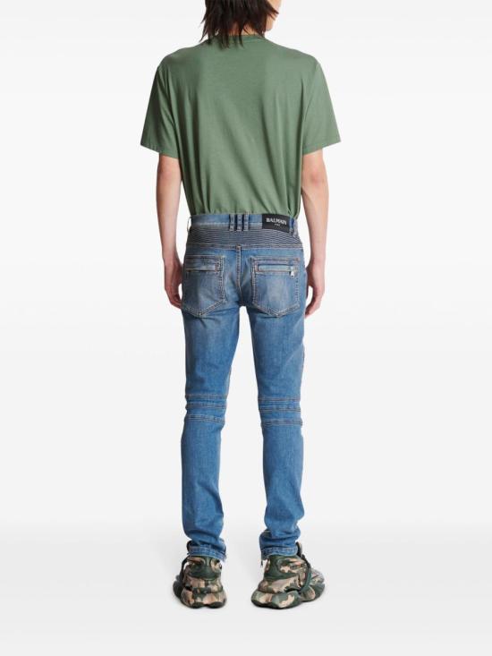 25SS 발망 데님 팬츠 EH1MG115DF446FF BLUE - BALMAIN