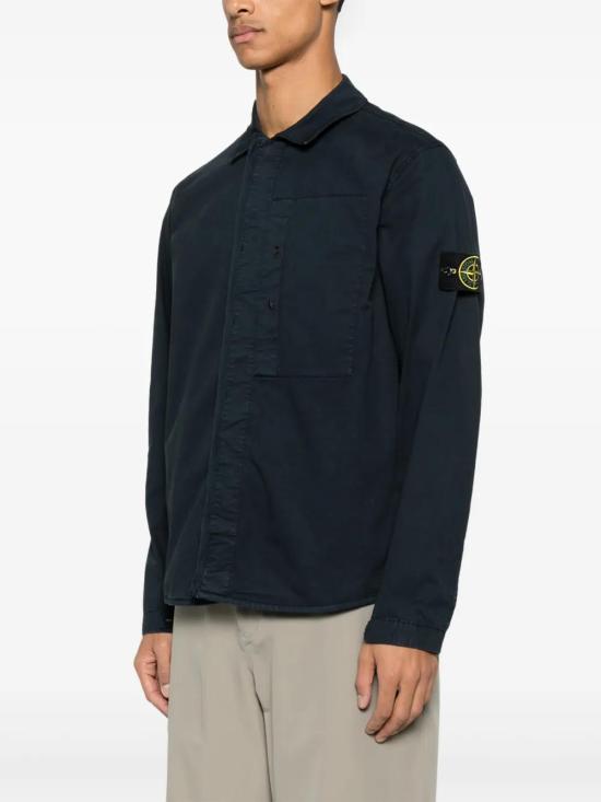  스톤 아일랜드 긴팔 셔츠 K1S151200033S0010 navy - STONE ISLAND