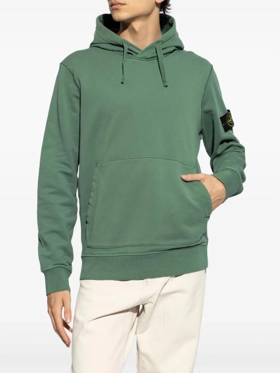  스톤 아일랜드 후드 티셔츠 811564151 sage - STONE ISLAND