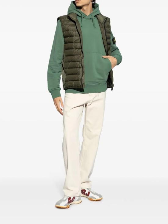  스톤 아일랜드 후드 티셔츠 811564151 sage - STONE ISLAND