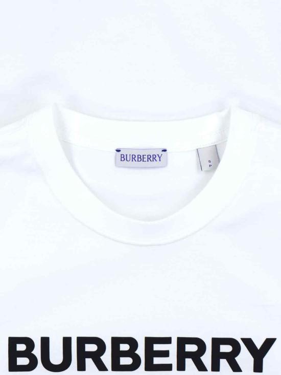  버버리 로고 코튼 티셔츠 8080325 White - BURBERRY