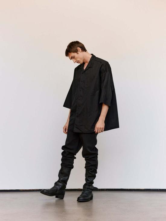  케이시 케이시 긴팔 셔츠 블랙 H 카드 4월 - CASEY CASEY