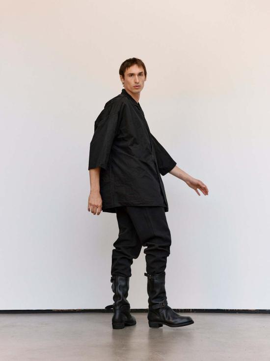  케이시 케이시 긴팔 셔츠 블랙 H 카드 4월 - CASEY CASEY