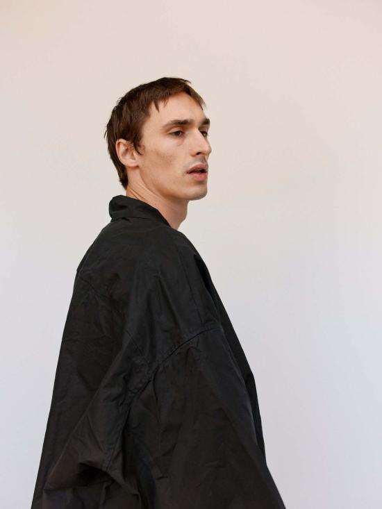  케이시 케이시 긴팔 셔츠 블랙 H 카드 4월 - CASEY CASEY