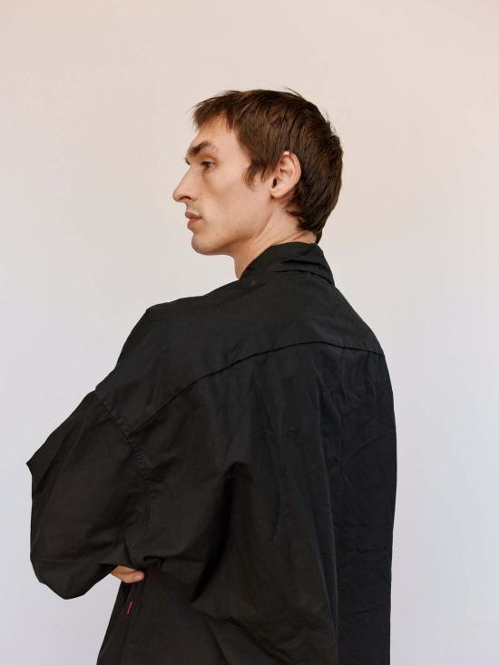  케이시 케이시 긴팔 셔츠 블랙 H 카드 4월 - CASEY CASEY