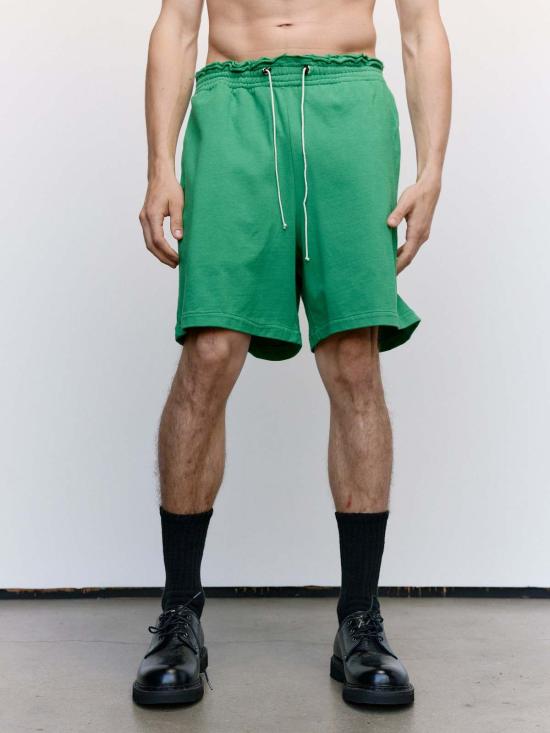  카미엘 포트젠스 숏팬츠 Camiel Fortgens 헤비 저지 코튼 니 쇼츠 그린
