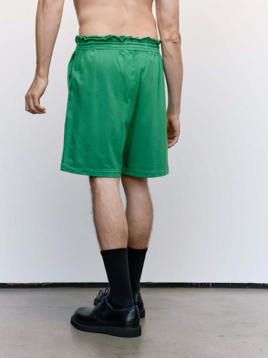  카미엘 포트젠스 숏팬츠 Camiel Fortgens 헤비 저지 코튼 니 쇼츠 그린 - CAMIEL FORTGENS