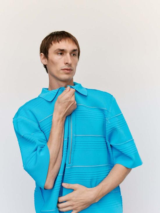  카미엘 포트젠스 후드 티셔츠 Camiel Fortgens 비스코스 폴로 블루