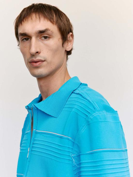  카미엘 포트젠스 후드 티셔츠 Camiel Fortgens 비스코스 폴로 블루 - CAMIEL FORTGENS