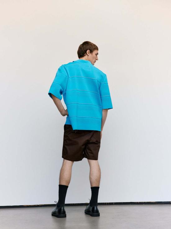  카미엘 포트젠스 후드 티셔츠 Camiel Fortgens 비스코스 폴로 블루 - CAMIEL FORTGENS