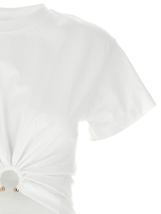 25FW 파코라반 반팔 티셔츠 23AJTO539CO0485P109 White - PACO RABANNE