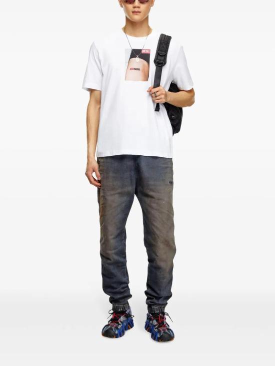  디젤 반팔 티셔츠 A151610GRAI white - DIESEL