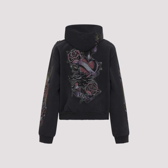 25SS 발렌시아가 가디건 811611 TRVS3 1041 FADED WASHED BLACK - BALENCIAGA