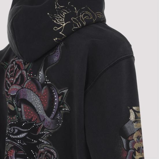 25SS 발렌시아가 가디건 811611 TRVS3 1041 FADED WASHED BLACK - BALENCIAGA