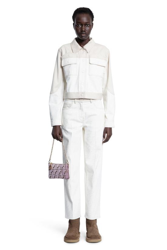  펜디 팬츠 FLP855AT21F08QQ Off white - FENDI