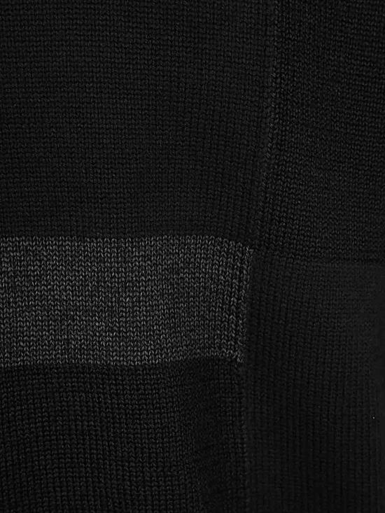  꼼데가르송 옴므 플러스 텍스처 패턴 크루넥 스웨터 HNN003W241 Black - COMME DES GARCONS