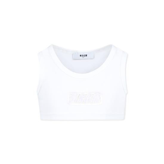 25SS [키즈] 엠에스지엠 탑 S5MSJGTO085 001 WHITE