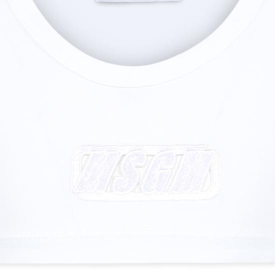 25SS [키즈] 엠에스지엠 탑 S5MSJGTO085 001 WHITE - MSGM