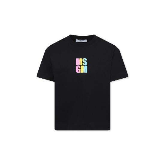 25SS [키즈] 엠에스지엠 티셔츠 S5MSJGTH218 110 BLACK