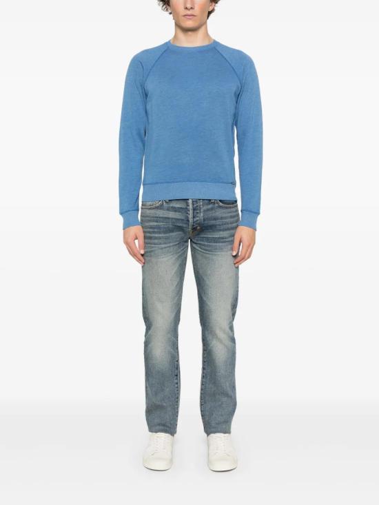  톰포드 긴팔 티셔츠 JCL019JMC021S24 blue - TOMFORD