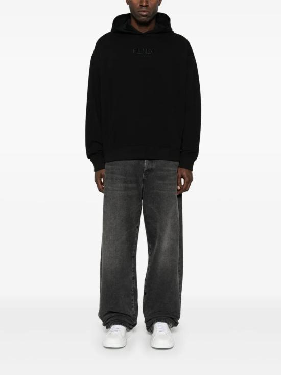  펜디 후드 티셔츠 FY1143ATLO black - FENDI