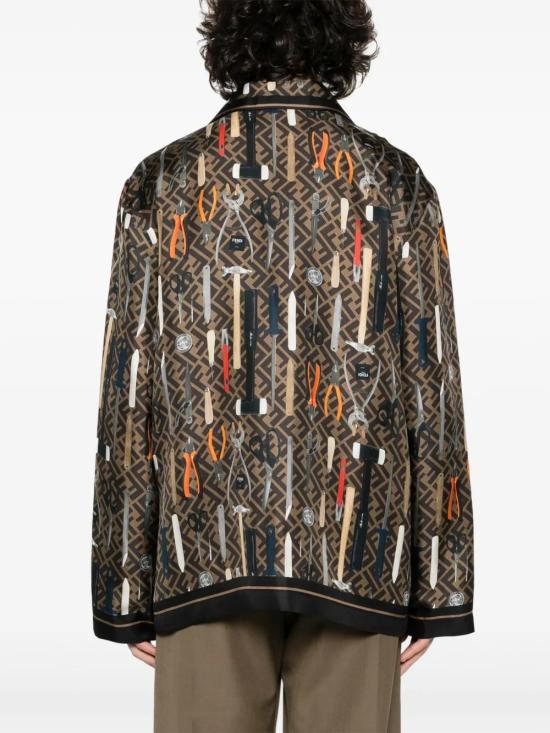  펜디 긴팔 셔츠 FS1262AR6G brown - FENDI