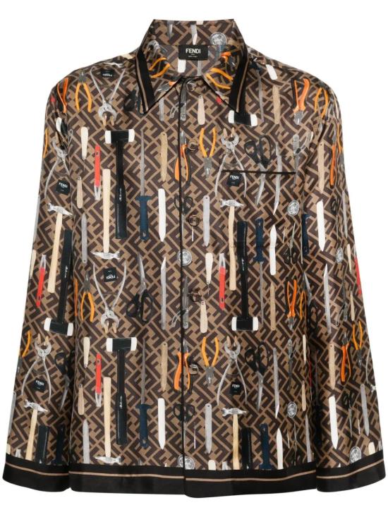  펜디 긴팔 셔츠 FS1262AR6G brown