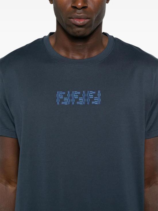  펜디 반팔 티셔츠 FY1319ASE7 navy - FENDI