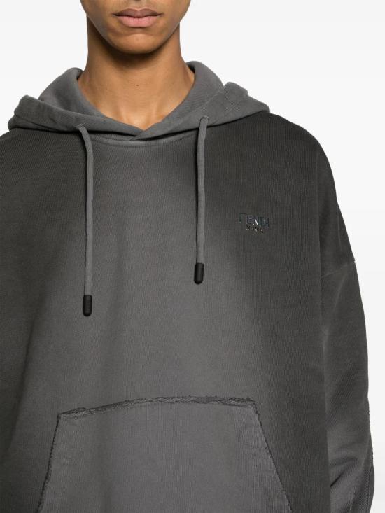  펜디 후드 티셔츠 FY1253APM7 grey dark - FENDI