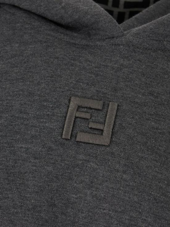  펜디 후드 티셔츠 FY1143ATL9 dark grey - FENDI