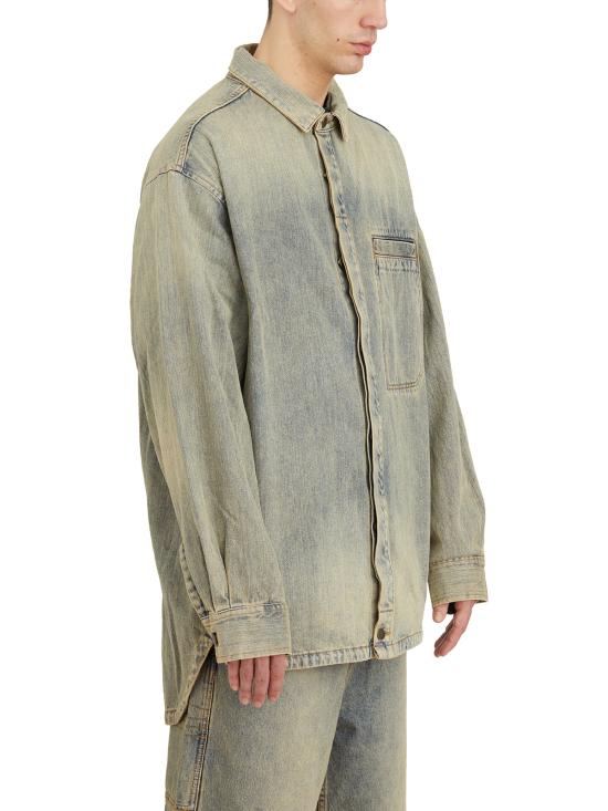 25FW 엔타이어 스튜디오 데님 셔츠 LES2564SW Light blue - ENTIRE STUDIOS