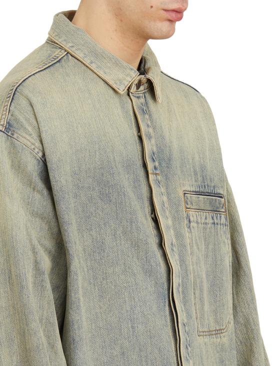 25FW 엔타이어 스튜디오 데님 셔츠 LES2564SW Light blue - ENTIRE STUDIOS